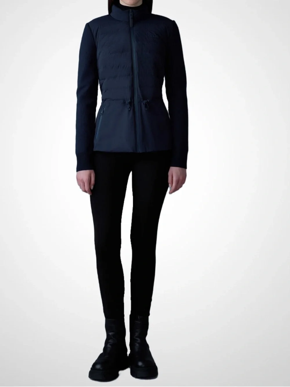 MACKAGE LAIKA BLACK XS - BRAND NEW LADIES DOWN MIXED MEDIA JACKET